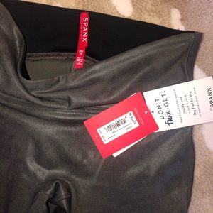 NWT SPANX FAUX LEATHER MOTO LEGGINGS